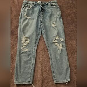 Abercrombie & Fitch Distressed High Rise Skinny Ankle Jeans